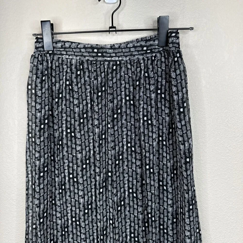 Candies Maxi Skirt XS Black‎ White Flowy Tiered Cottage Core Boho Modest Y2K